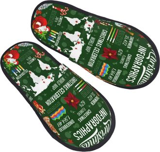 Generic Fuzzy Slippers Christmas Infographic Template Fluffy Slippers Non Slip Washable House Slipper For Travel Bathroom Spa L