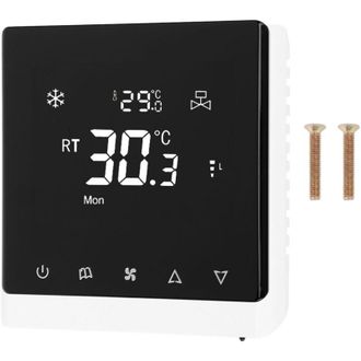 OEM Termostato Inteligente Inal&aacute;mbrico 2 En 1 Crezuo Con Pantalla Lcd, Control De Aire Acondicionado, Calefacci&oacute;n Por Suelo Radiante, Panel De Control De 