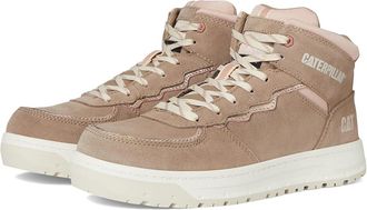 CAT Streamline Court Mid CT Womens Shoes Greige Suede : 6 B - Medium, Leather/Suede