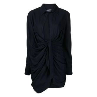 Jacquemus Kleedjes, Dames, Zwart, S, Stijlvolle Zomerjurk voor Vrouwen