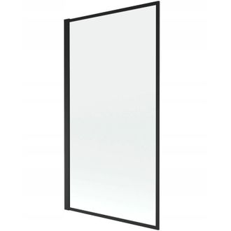 Desconocido Desconocido - Mampara De Ba&ntilde;era 1 Hoja Vidrio Transparente, 70x140 Cm, Perfil Negro