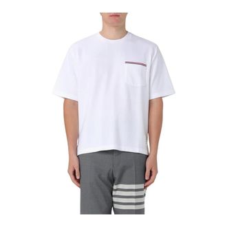 Thom Browne Heren, Tops, Wit, Maat: 2XL Katoen