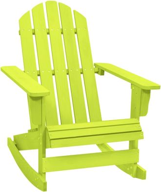 vidaXL Vidaxl - Silla Mecedora De Jard&iacute;n Adirondack Madera Maciza Abeto Verde
