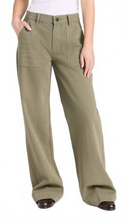 Re/Done Baker Wide Leg Pants In Bayleaf