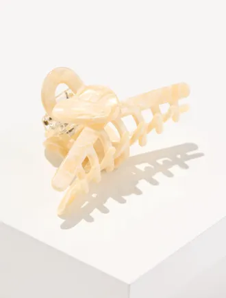 Talbots Heart Hair Clip - Ivory - 001 Talbots