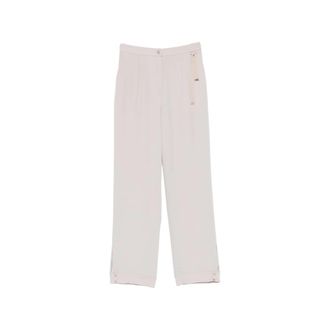 Herno Grosgrain-detail Slit-hem Trousers
