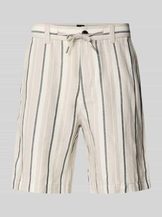 Boss Orange by Hugo Boss BOSS Orange Straight Leg Chinoshorts Leinen-Baumwoll-Mix Modell CHINO_ST_SHORTS_2 in Sand, Gr&ouml;&szlig;e 30