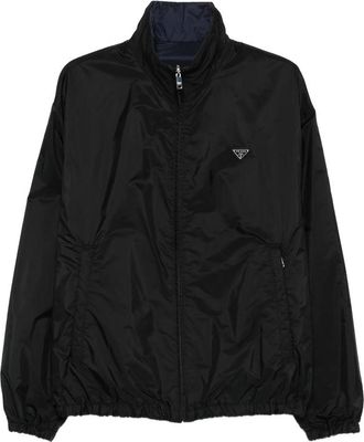 Prada Logo-plaque Zip-up Jacket