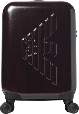 Emporio Armani Trolley Spinner con Logo in Rilievo - - Suitcases - Uomo - Rosso - ONE SIZE