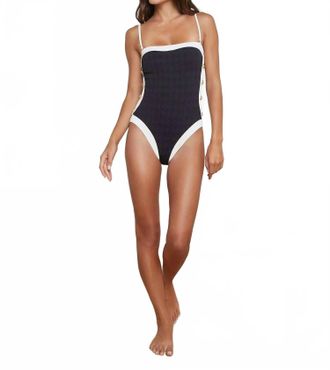 L'agence Tory Bandeau One-Piece Swimsuit In Black