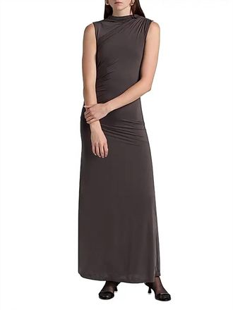 Maria Cher Mick Malu Long Dress In Grey