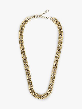 Tommy Hilfiger Collar de eslabones n&aacute;utico chapado en oro