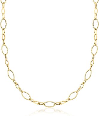 Ross-Simons Italian 18kt Yellow Gold Oval-Link Necklace