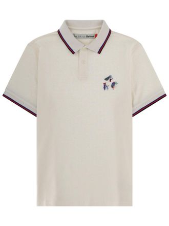 Barbour X Paul Smith Ribbed Collar Premium Cotton Polo Shirt