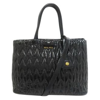 Miu Miu Pre-owned Tote Bags, female, Black, Size: ONE SIZE Pre-owned Tote Bag
