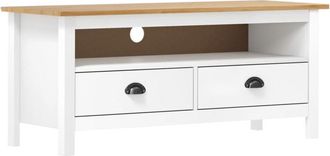 vidaXL Vidaxl - tv Cabinet Hill White 110x40x47 cm Solid Pine Wood