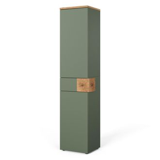 Vicco Armario De Ba&ntilde;o Eden, Verde/artesano, 40 X 184.2 Cm Con 2 Puertas Y 1 Caj&oacute;n, Vicco