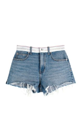 Alexander Wang Denim Shorts with Branded Waistband Size XXS
