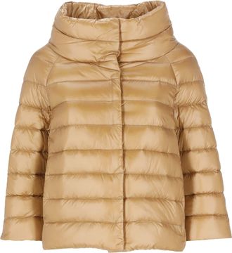 Herno Camel Nylon Down Jacket