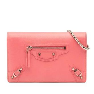 Balenciaga Pre-owned Clutches, female, Pink, Size: ONE SIZE Pre-owned Leather Wallet