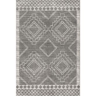 Jonathan Y Designs Amir Moroccan Beni Souk Area Rug in Gray/cream at Nordstrom, Size 5Ft 0In X 8Ft 0In