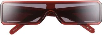 Rick Owens Documenta Shield Sunglasses in Blood Temple/black Lens at Nordstrom