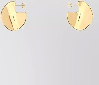 Bottega Veneta sterling silver medium disc earrings
