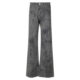 Federica Tosi Jeans Stampa Cocco - Jeans - Mujer - Gris - W25