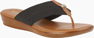 Lotus Womens Erminia Womens Toe Post Sandals - Black - Size: 4