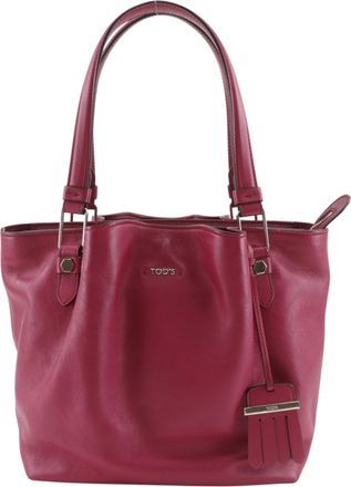 Tod's Pink Leather Tote Bag (Pre-Owned)