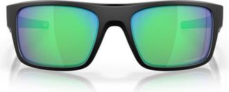 Oakley Drop Point 61mm Polarized Rectangular Sunglasses in Matte Black/prizm at Nordstrom