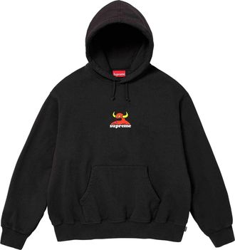 SUPREME x Toy Machine Hooded Sweatshirt Black Red SUP-SS24-068