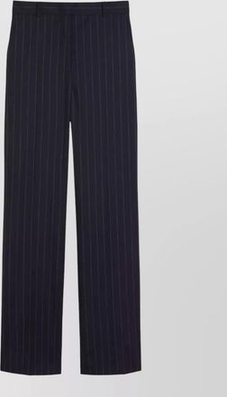 Max Mara high waist wide leg pinstripe trousers beltloops