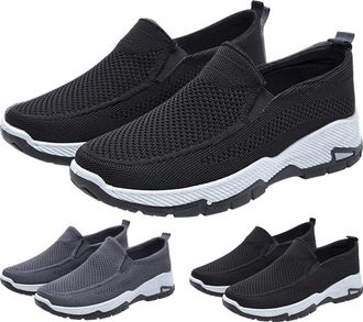 Generic Summer Shoes Mens Lightweight Breathable Shoes Mens Breeze Shoes Slip On Jogging Shoes Gym Fitness Shoes Without Laces Slip On Shoes Non-Slip Walking 