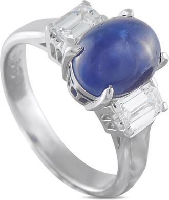 Luxury Bazaar diamond and sapphire ring - Argento