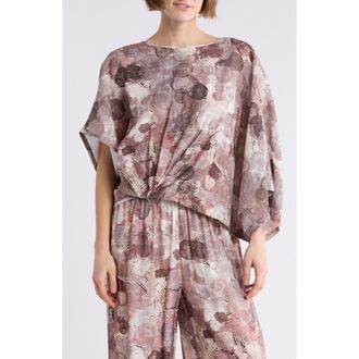 Patrizia Luca Boxy Asymmetric Top in Pink at Nordstrom Rack, Size Large/x-Large