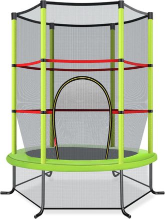 Costway Costway Cama Elastica Infantil &Oslash; 165cm, Trampolines Con Red De Seguridad Y Almohadilla Para Muelles Para Ni&ntilde;os De 3-6 A&ntilde;os, De Interior/exterior, Carg