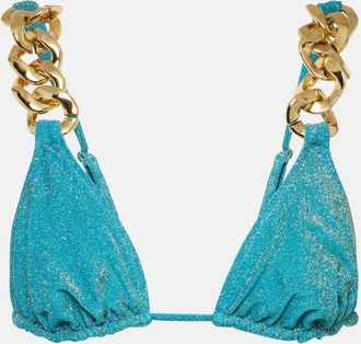 Same Swim Gold Chain triangle bikini top