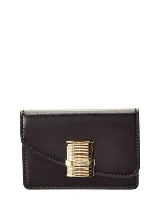 Ferragamo Ferragamo Fiamma Leather Card Holder