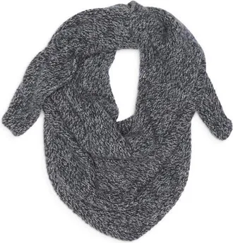 Johnstons of Elgin Keill Marled Cashmere Triangle Scarf in Dark Navy Marl 006876 at Nordstrom