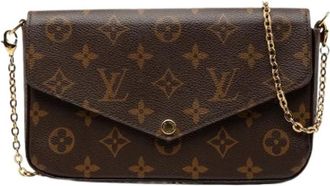 Louis Vuitton Pre-owned Pochette Felicie - Dames - Vintage Schoudertas - Bruin - ONE Size - Vintage