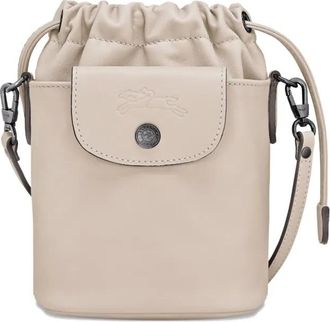Longchamp mini Le Pliage Xtra bucket bag - women - Leather - One Size - White