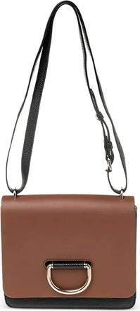 Burberry Borsa a tracolla piccola con anello a D - Marrone