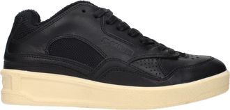 Jil Sander Black Leather Low Top Womens Sneakers