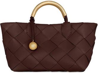 Rebecca Minkoff Mini Frankie Woven Leather Tote in Cherrywood at Nordstrom