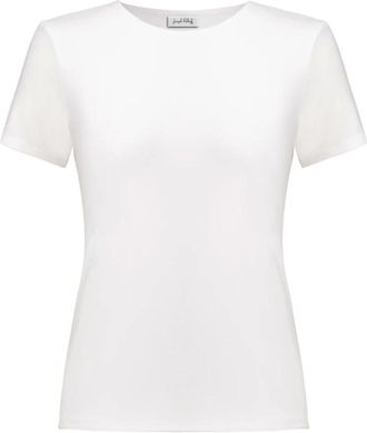 Joseph Ribkoff Silky Knit Fitted T-Shirt - Dames - T-shirts - Wit - L - Tops