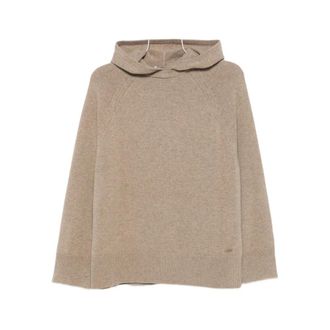 Max Mara Cashmere Hoodie - Dames - Truien - Beige - Maat: M Kasjmier