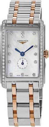 Longines DolceVita Quartz Diamond Rose Gold & Steel Womens Watch L5.255.5.89.7