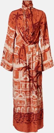 Johanna Ortiz Abito midi Ollantay in jacquard
