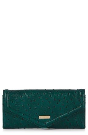 Brahmin Veronica Leather Envelope Wallet in Emerald at Nordstrom